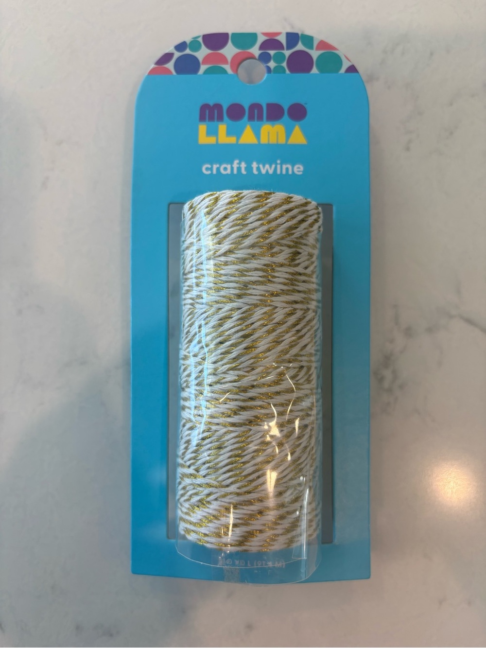 Mondo Llama Gold & White Craft Twine